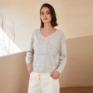 BC-243 100% Cashmere Clothes Knitted Tops For Women Knitted Jumper Knitted Clothing Knitted Sweater