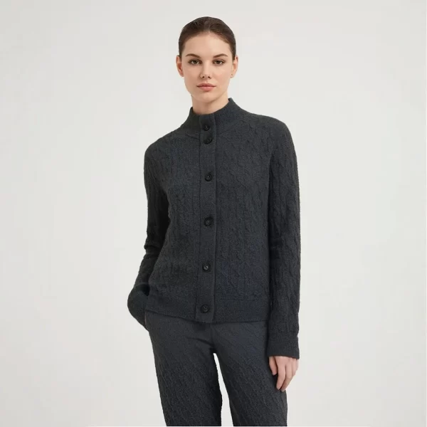 BC-400 In Stock Single Breasted 12GG 100% Consinee Cashmere Clothes Cardigan Sweater Women Knit Cardigan Sweater Cardigan