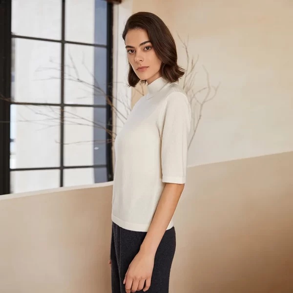 BC-347 Half High Collar Pullover 12GG Consinee 100% Cashmere Women's Knit Sweater Pullover Clothes luxury - Image 5