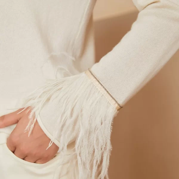 1714 In Stock Long Sleeved Tassel Turtleneck 100% Cashmere Clothes Sweater Knit Jumper Luxury Sweater Womens Sweater Top - Image 3