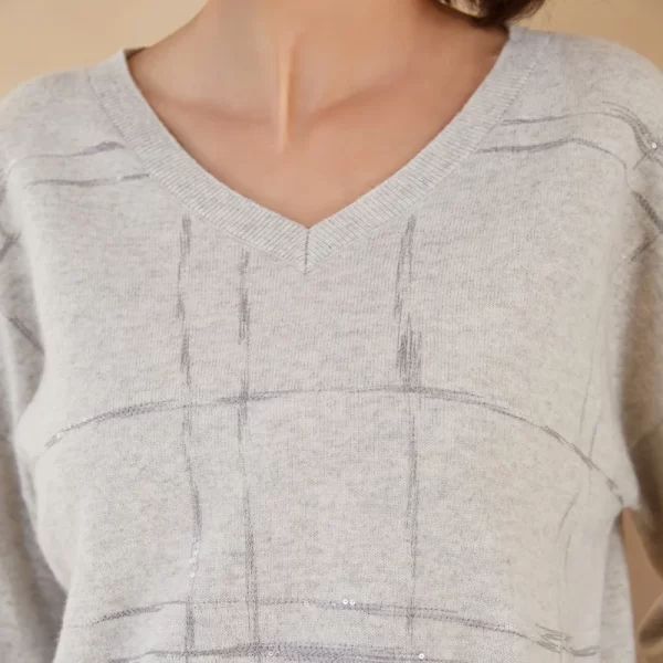 BC-243 100% Cashmere Clothes Knitted Tops For Women Knitted Jumper Knitted Clothing Knitted Sweater - Image 4