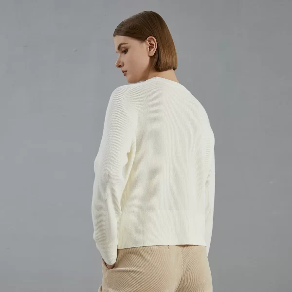 BC705 100% Merino Wool Crew Neck Knit pullover Sweater High Quality Luxury Brand Womens clothing - Image 3