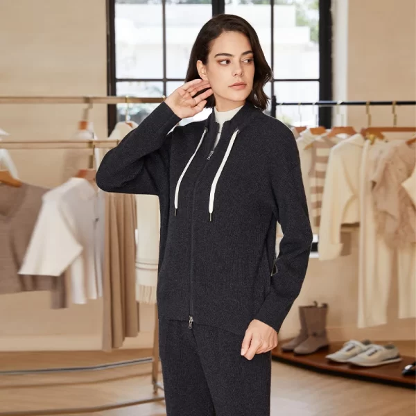 BC-208A High-Quality Thick 12Gg 100% Pure Merino Wool Women's Clothing Knit Sweater Cardigan Women - Image 2