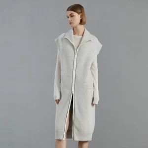 BC848 High quality women's 100% cashmere long sweater cardigan for women