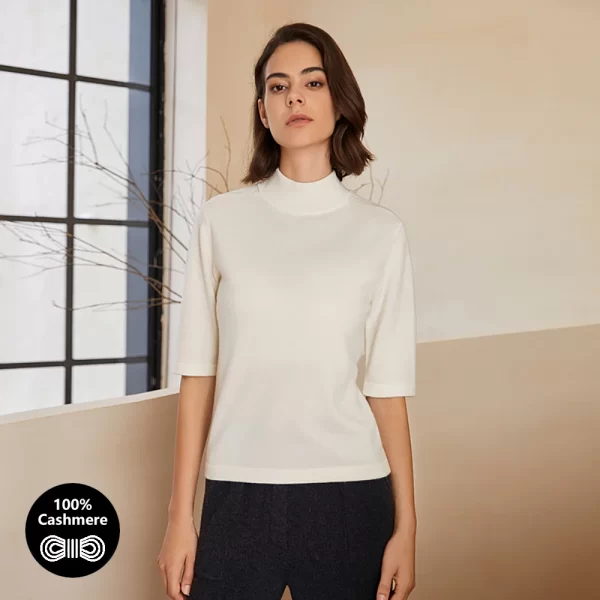BC-347 Half High Collar Pullover 12GG Consinee 100% Cashmere Women's Knit Sweater Pullover Clothes luxury