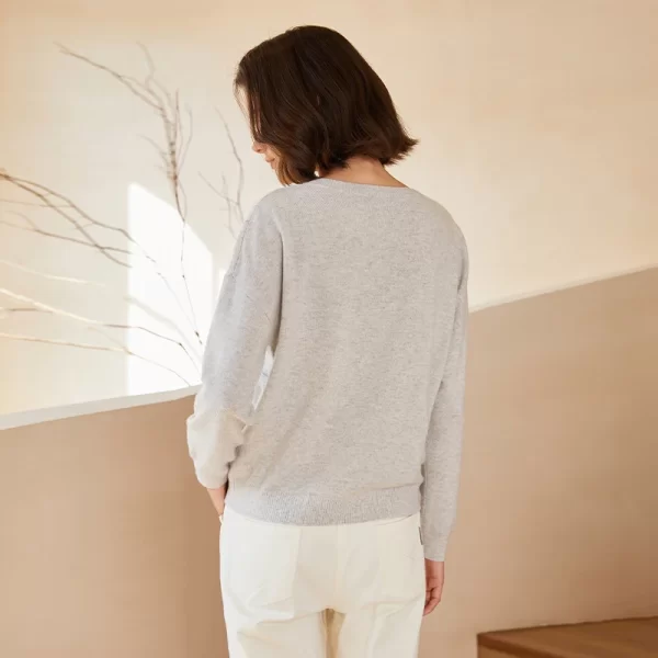 BC-243 100% Cashmere Clothes Knitted Tops For Women Knitted Jumper Knitted Clothing Knitted Sweater - Image 2