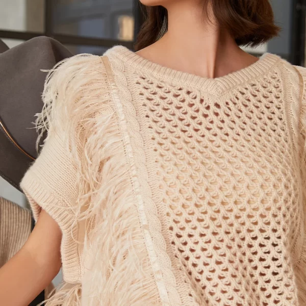 BC-308 V Neck 100% Cashmere Clothes Jumper For Women Pullover Sweater Women's Sweaters Cashmere Sweater Knitted Vest - Image 2