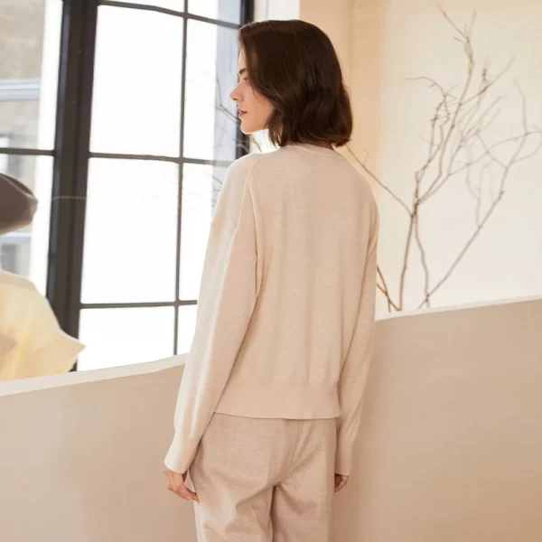 BC-311 Crew Neck Knitted Pullover 12Gg Ladies Clothes Jumper Women's Knitted Sweater 100% Cashmere Clothes - Image 6