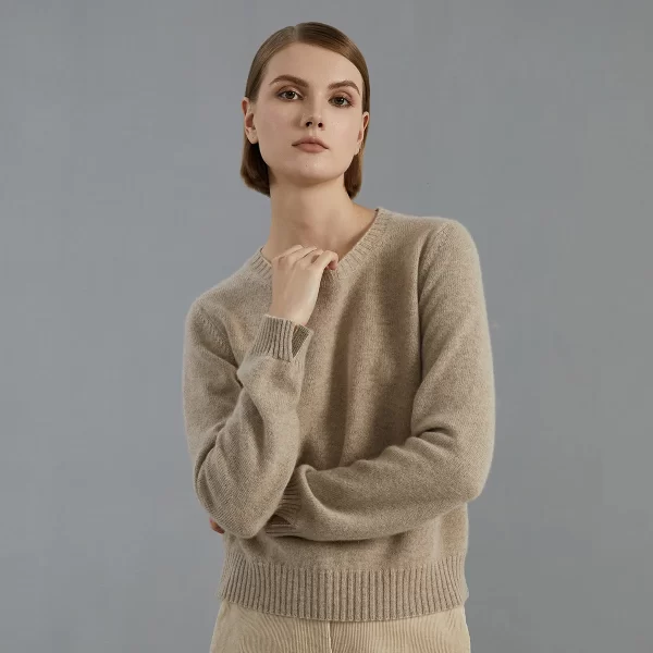 BC748 High Quality Luxury Women's Clothing 100% Cashmere crew neck Pullover Knitted Sweater winter - Image 4