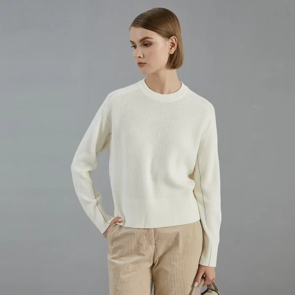 BC705 100% Merino Wool Crew Neck Knit pullover Sweater High Quality Luxury Brand Womens clothing - Image 2