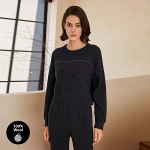 BC-211 2/26NM 7G 100% Merino Sheep Wool Clothes Women's clothing Knitted Sweater Jumper Ladies Top