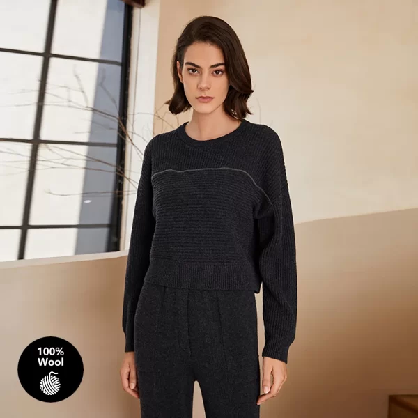 BC-211 2/26NM 7G 100% Merino Sheep Wool Clothes Women's clothing Knitted Sweater Jumper Ladies Top
