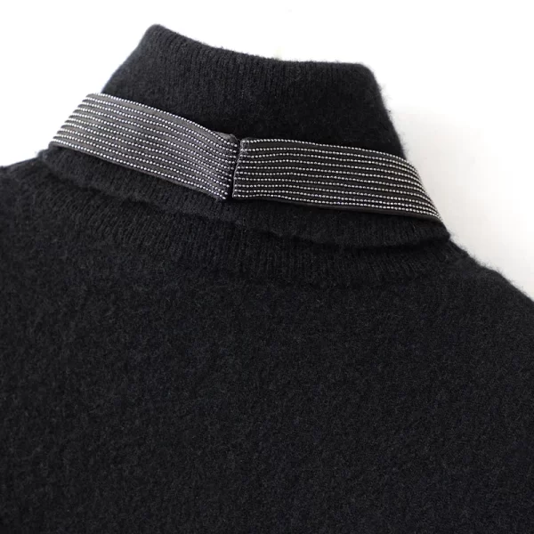 BC-436 In Stock Luxury Turtleneck Neckhole Long Sleeved Knitwear Women Knit Tops Cashmere Knit Woman Knitwear Clothes - Image 5