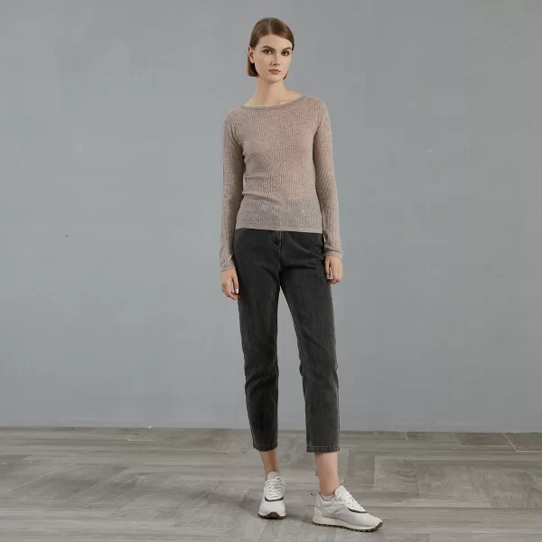 BC773 2024 new Autumn thin fashion knitted pullover luxury brand women's Clothing Ladies bright wool sweaters - Image 3