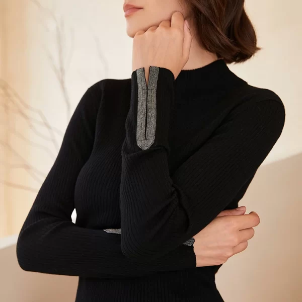 BC-322 100% Wool Pullover Knit Wool Sweater For Women Ladies autumn Cloths Knitwear Women's Clothing - Image 6