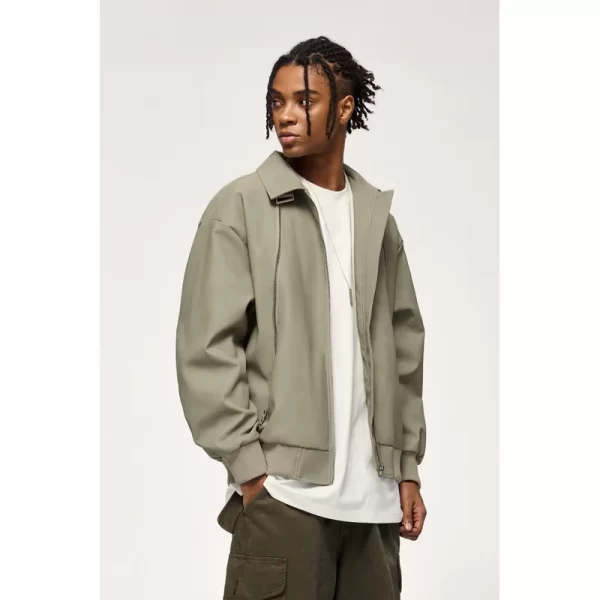 Men's Winter Jacket Baggy Casual Zipper PU leather jacket New in High Street fashion Stand collar American style coat for men - Image 6