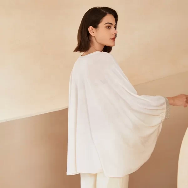 BC-328 Oversize Clothes 3/80Nm 100% Merino Wool Batwing Sleeve Sweater Womens Loose Plus Size Knitwear Knitted Jumper Sweater - Image 5
