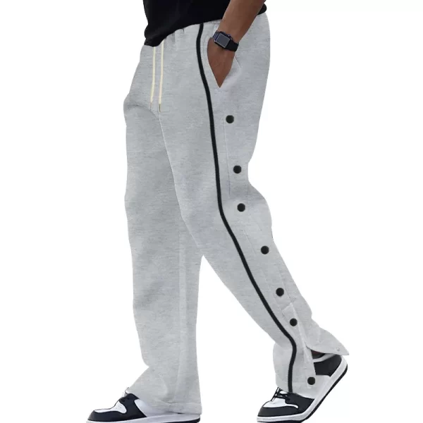Man‘s casual sports pants breasted baggy straight drawstring good quality fashion autumn stretch sweatpants Outdoor trousers - Image 4
