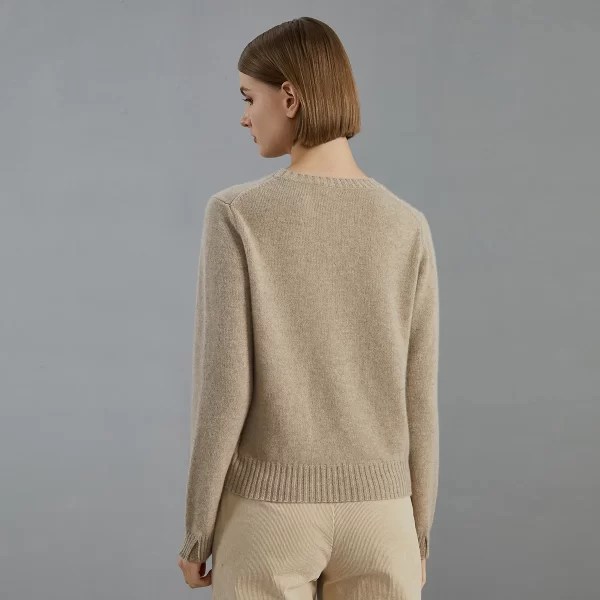 BC748 High Quality Luxury Women's Clothing 100% Cashmere crew neck Pullover Knitted Sweater winter - Image 5