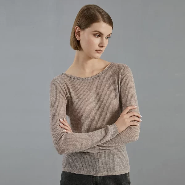 BC773 2024 new Autumn thin fashion knitted pullover luxury brand women's Clothing Ladies bright wool sweaters - Image 2