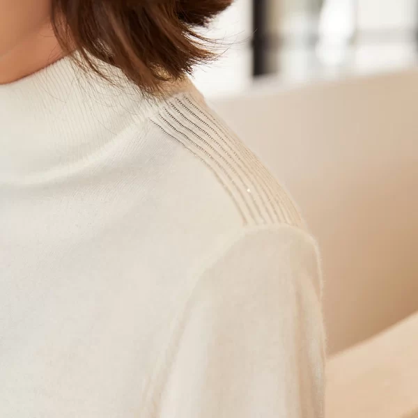 BC-347 Half High Collar Pullover 12GG Consinee 100% Cashmere Women's Knit Sweater Pullover Clothes luxury - Image 4