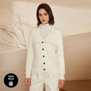 BC-283 Winter 100% Merino Wool Thick Women's Clothing Sweaters Knit Sweater Coats For Women Clothes