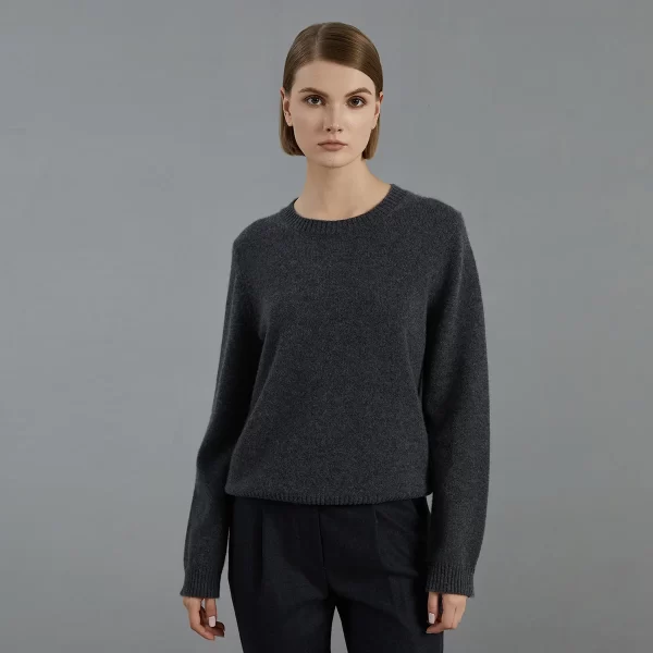BC748 High Quality Luxury Women's Clothing 100% Cashmere crew neck Pullover Knitted Sweater winter - Image 6