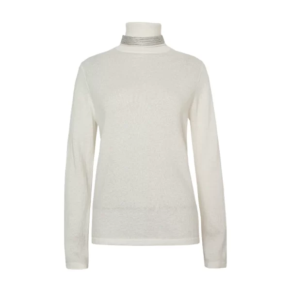 BC-436 In Stock Luxury Turtleneck Neckhole Long Sleeved Knitwear Women Knit Tops Cashmere Knit Woman Knitwear Clothes - Image 3